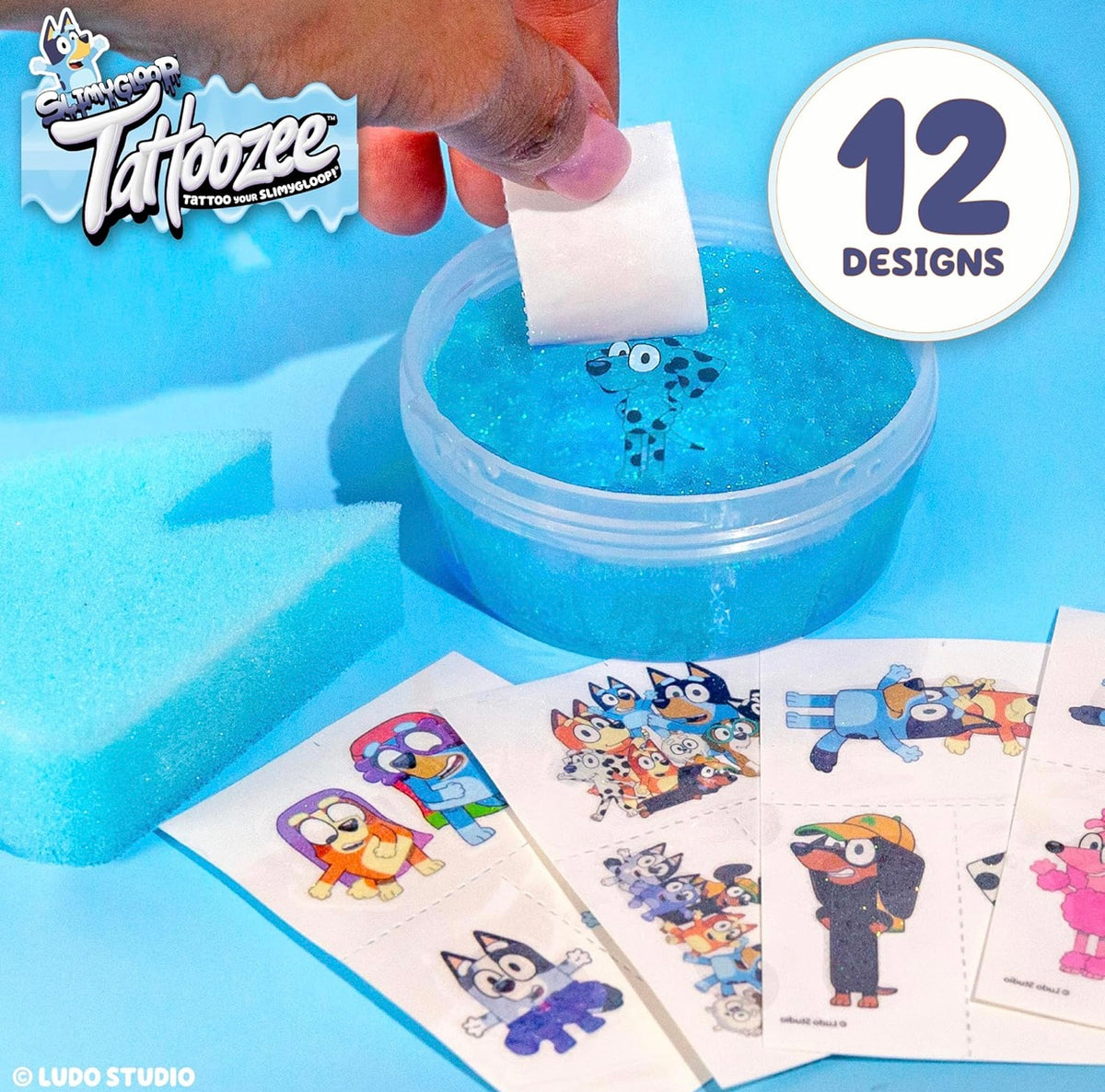 Slimygloop Tattoozee Bluey Tattoo Transfer Slime Kit