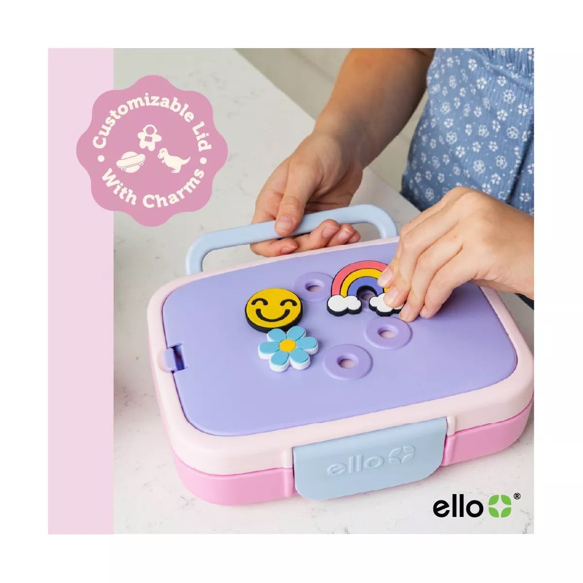 Ello Kids Benni Polypropylene Food Storage Container - Purple