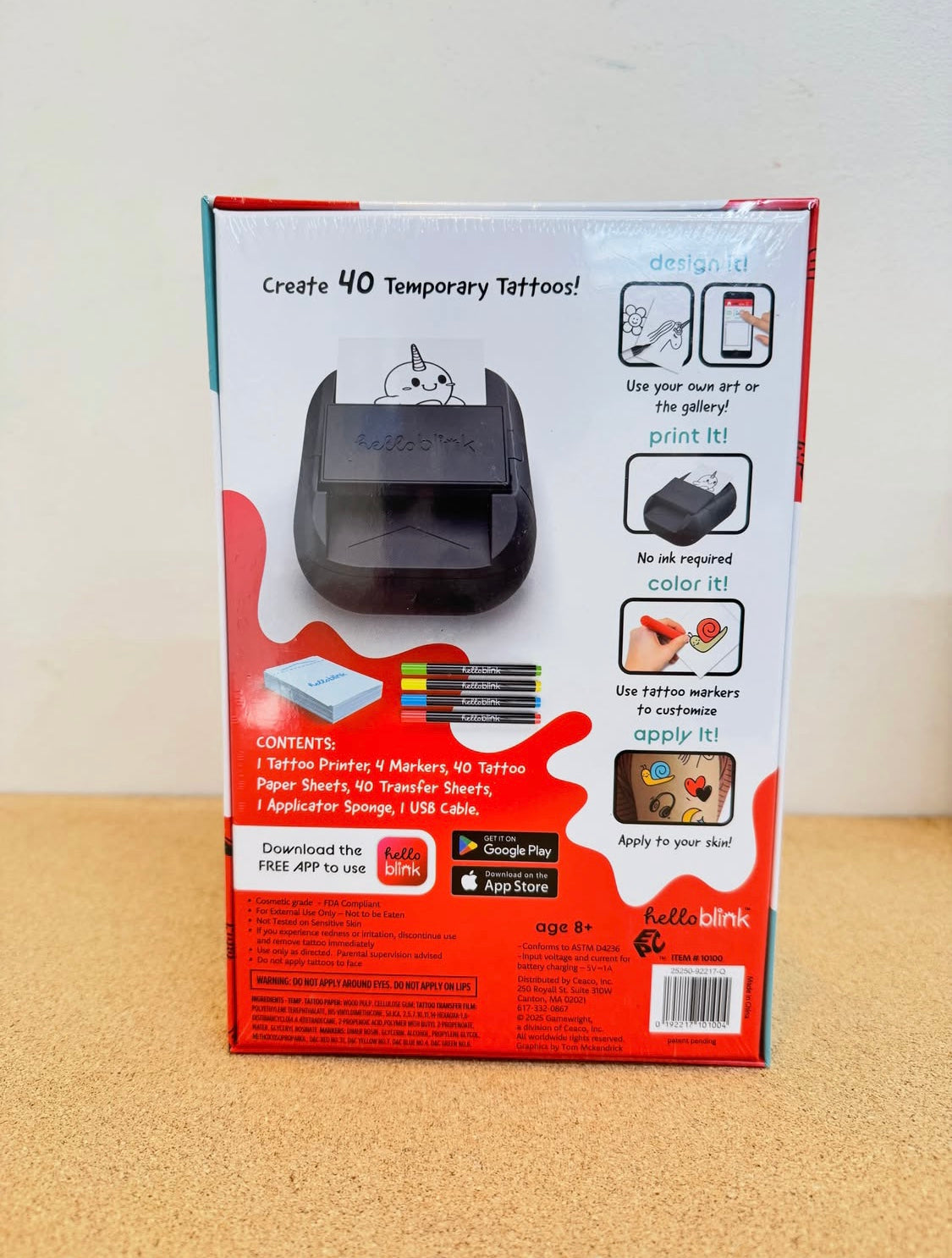 Hello Blink Tattoo Maker Temporary Tattoo Printer