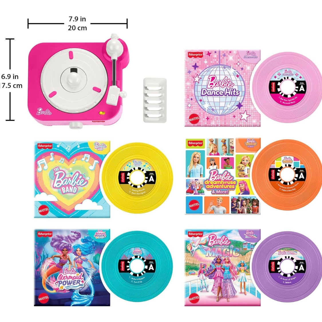 Fisher Price Rockin’ Record Barbie Player Musical Toy