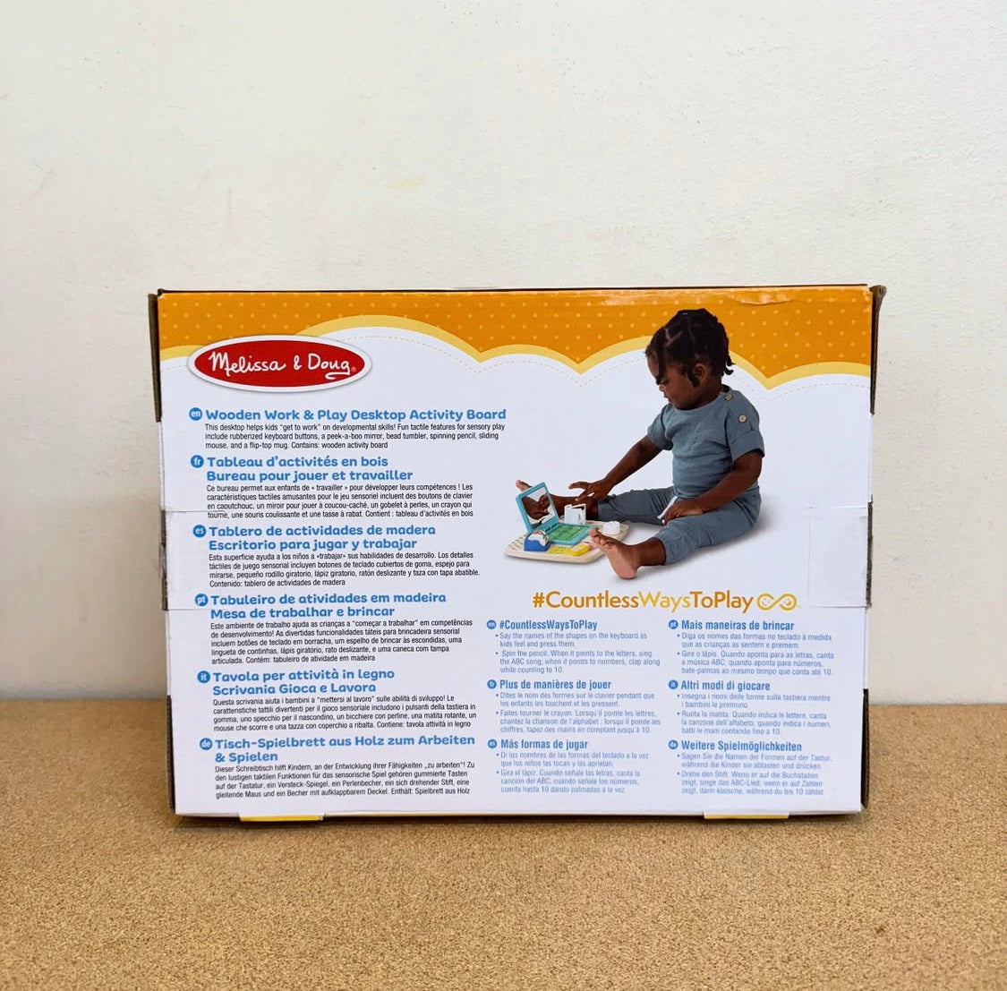 Melissa & Doug Wooden Work & Play Desktop Activity Board