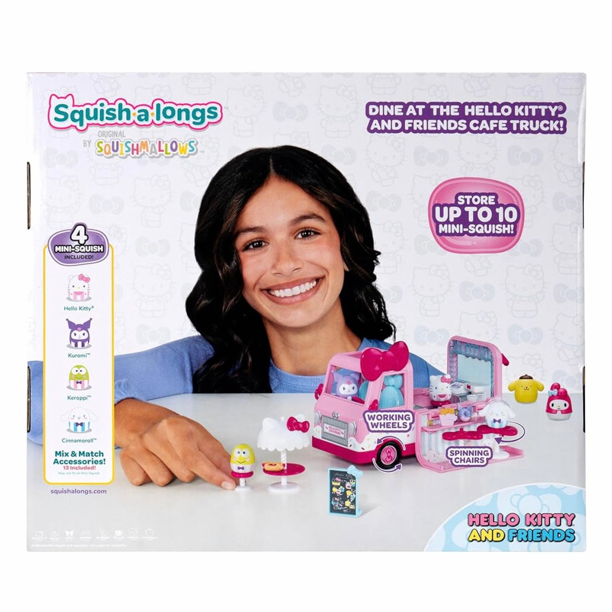 Squish-A-Long by Squishmallows Hello Kitty and Friends Cafe Truck Playset