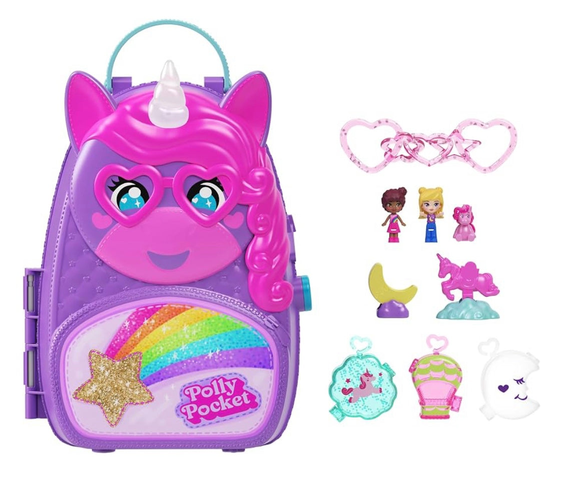 Polly Pocket Unicorn Backpack Playset