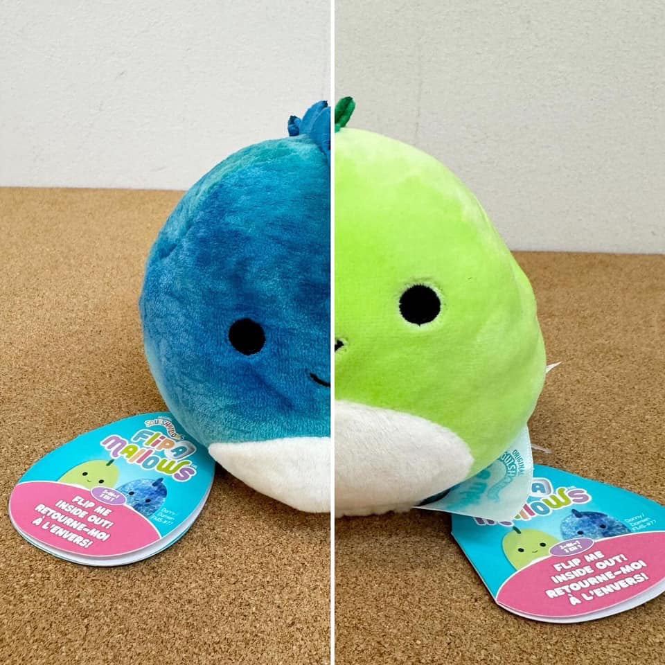 Squishmallows Flip-a-Mallows Dino Danny/Damien Plush 5”