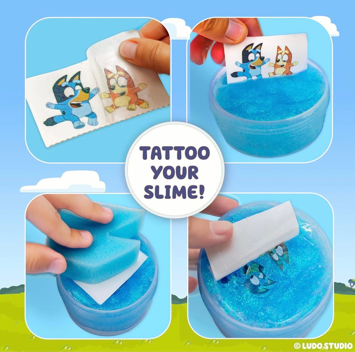 Slimygloop Tattoozee Bluey Tattoo Transfer Slime Kit