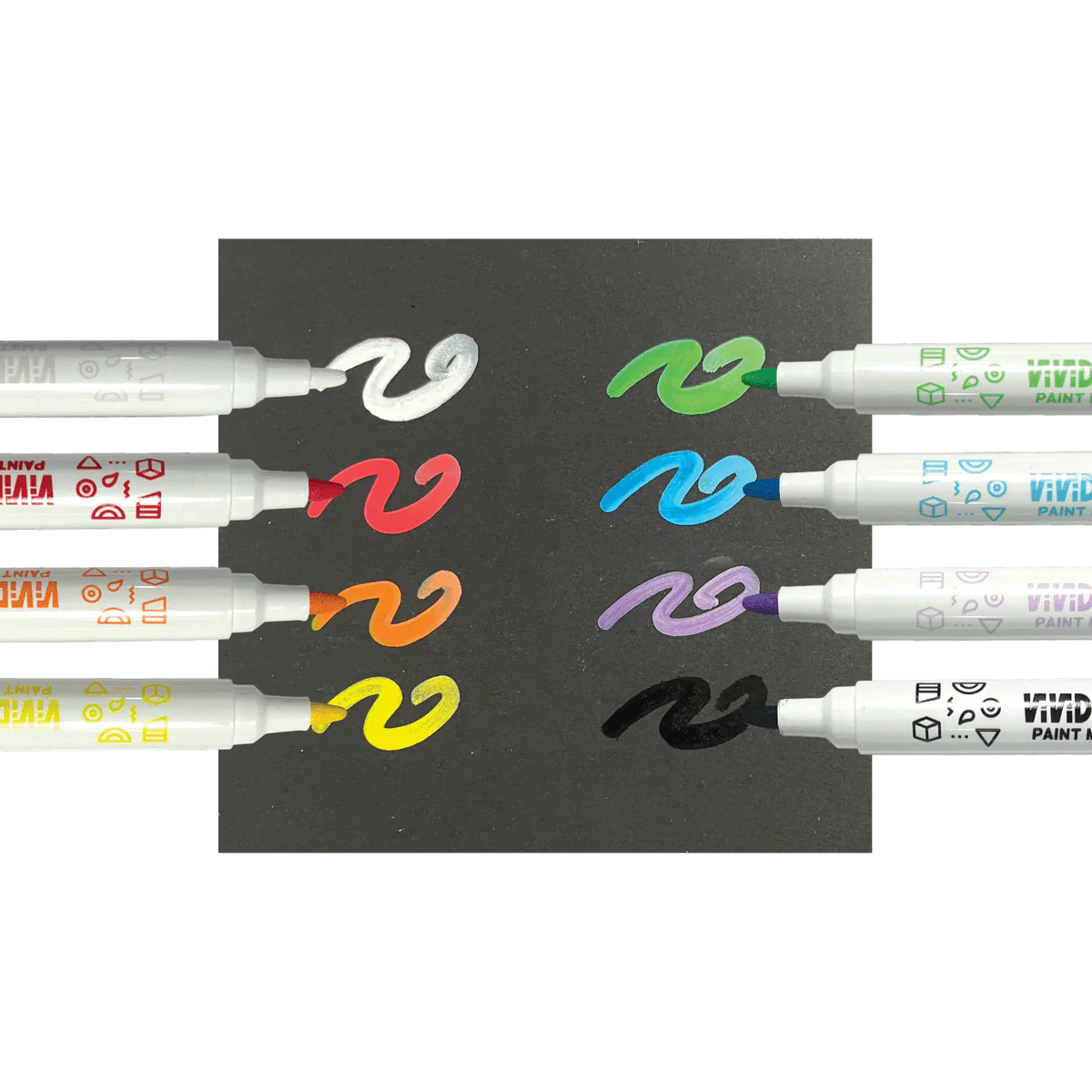 Ooly Vivid Pop! Water Based Paint Markers Set of 8