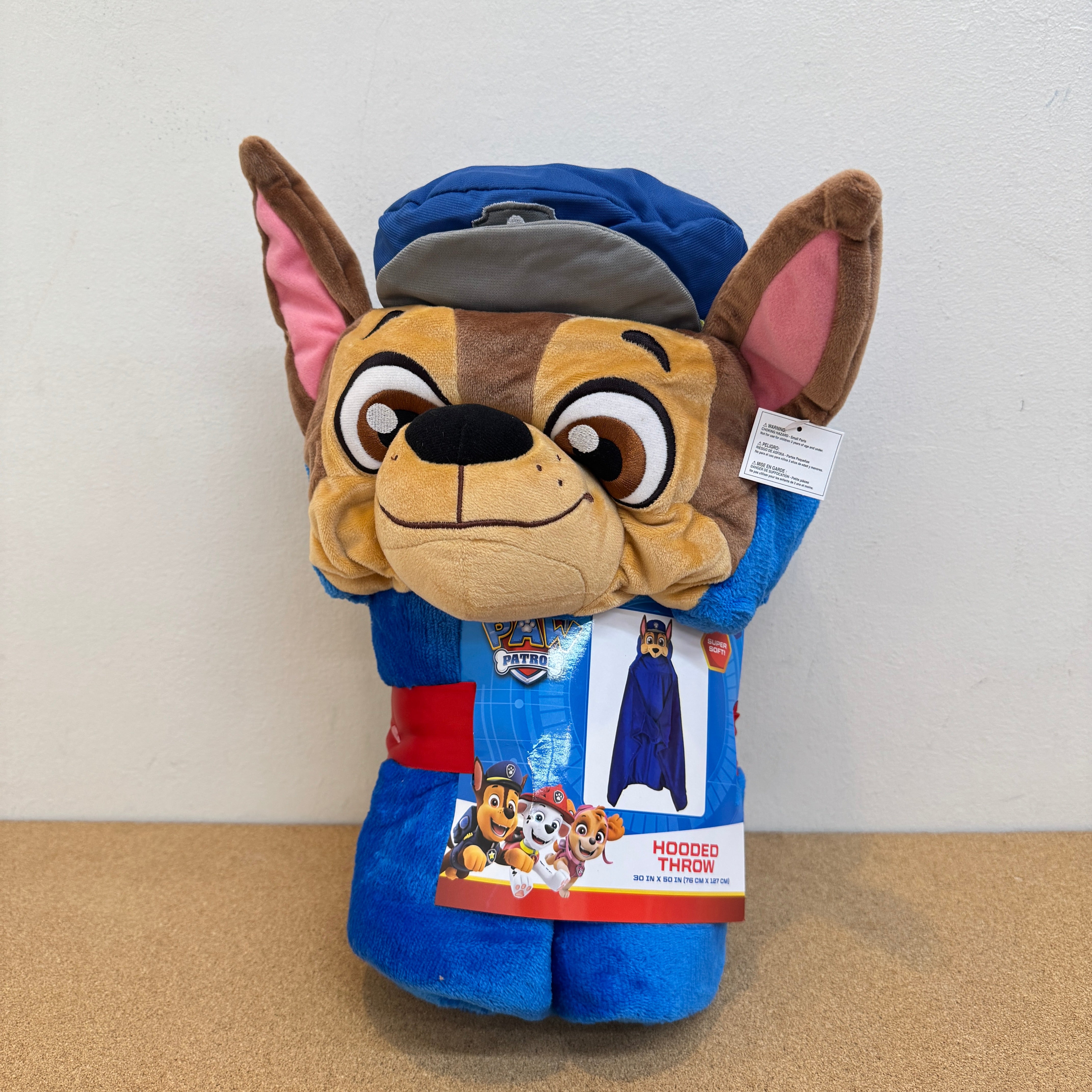 Paw Patrol Kids Hooded Blanket 50x30Inch- Chase