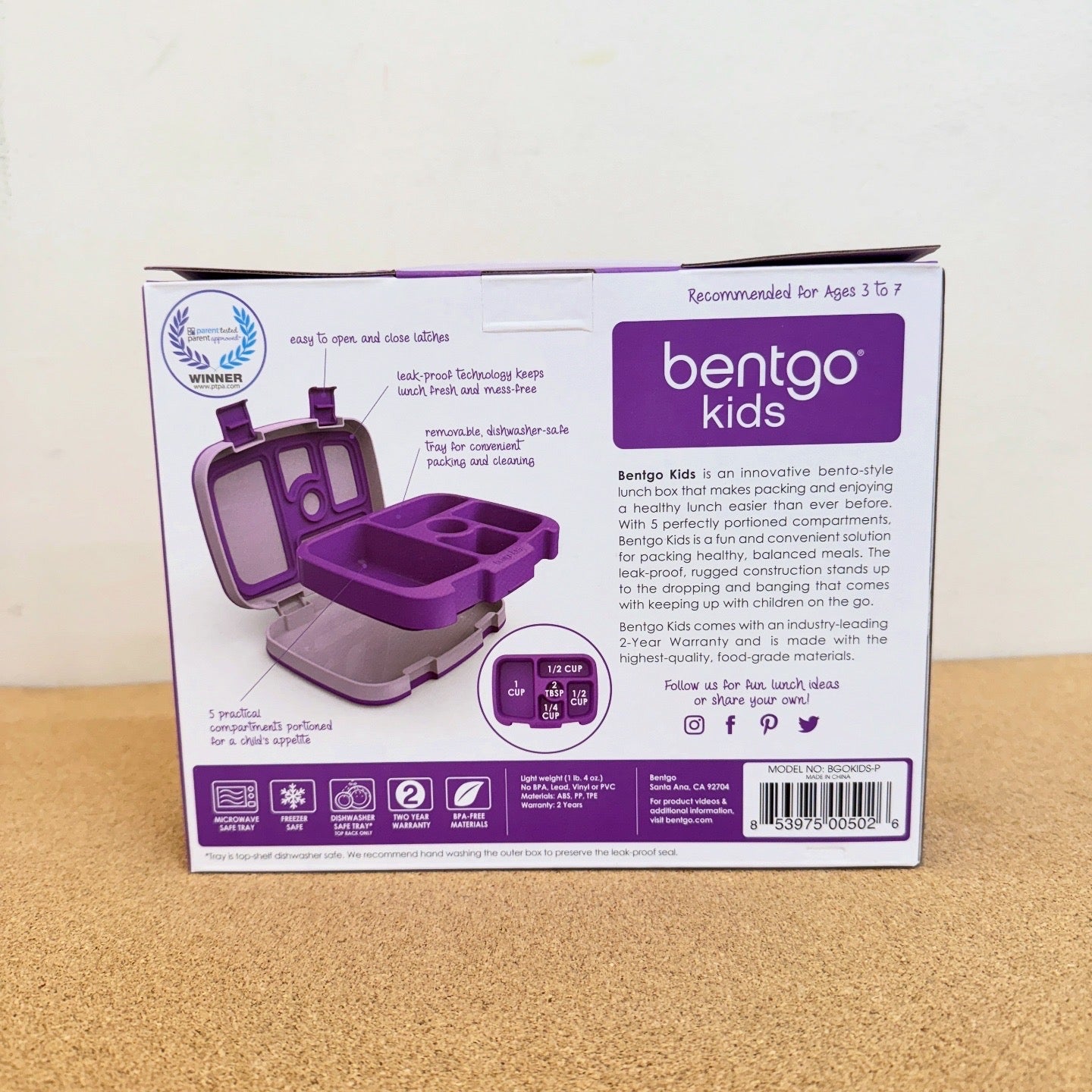 Bentgo Kids Lunch Box - Purple