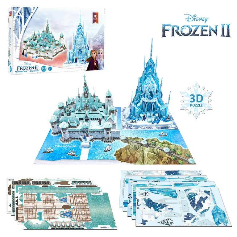 Disney Frozen II Arendelle Castle & Ice Castle 3D Puzzle