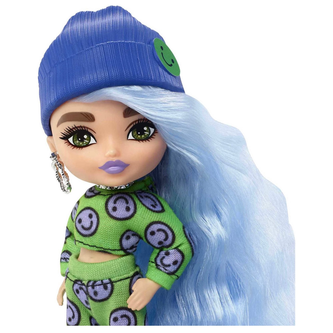 Barbie Extra Minis Doll #3 Blue Hair with Emoji Print Outfit & Boots Accessories