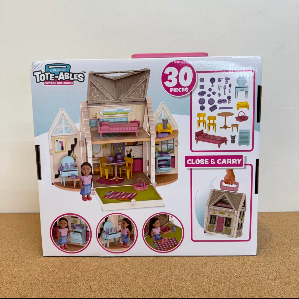 KidKraft Tote-Ables Cottage Dollhouse Transforms Into A Playset