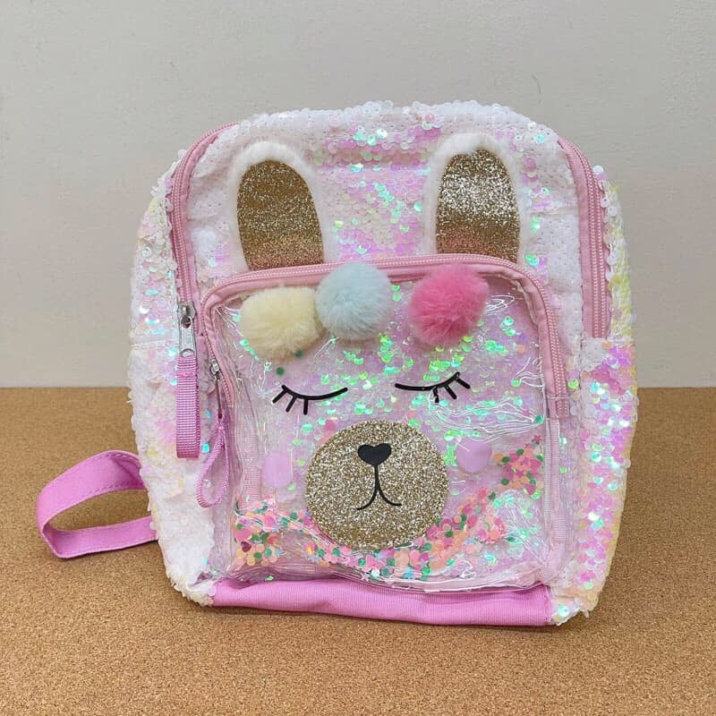 Girls Sequin Llama Mini Backpack 10.5”