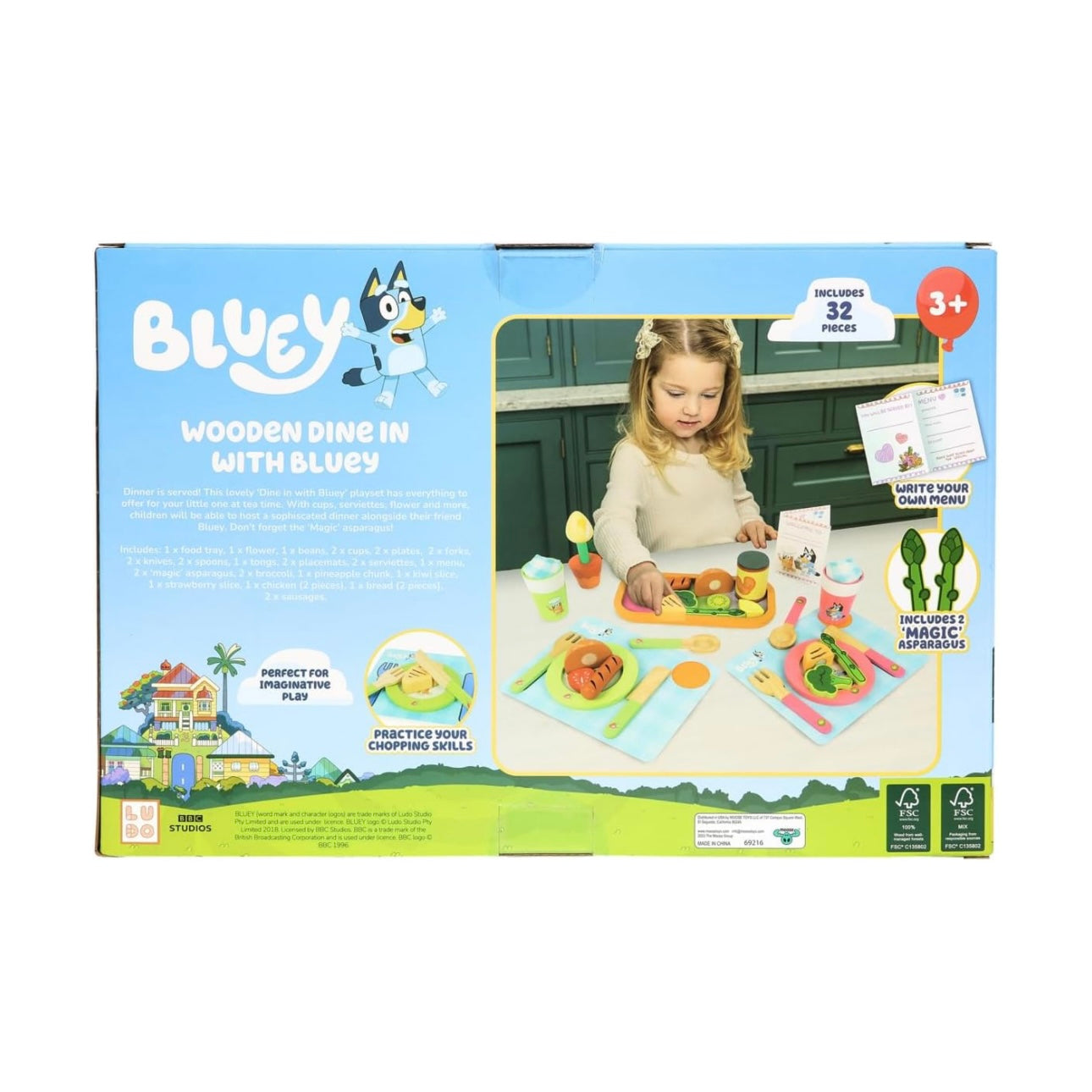 Bluey Wooden Dine In with Bluey Set