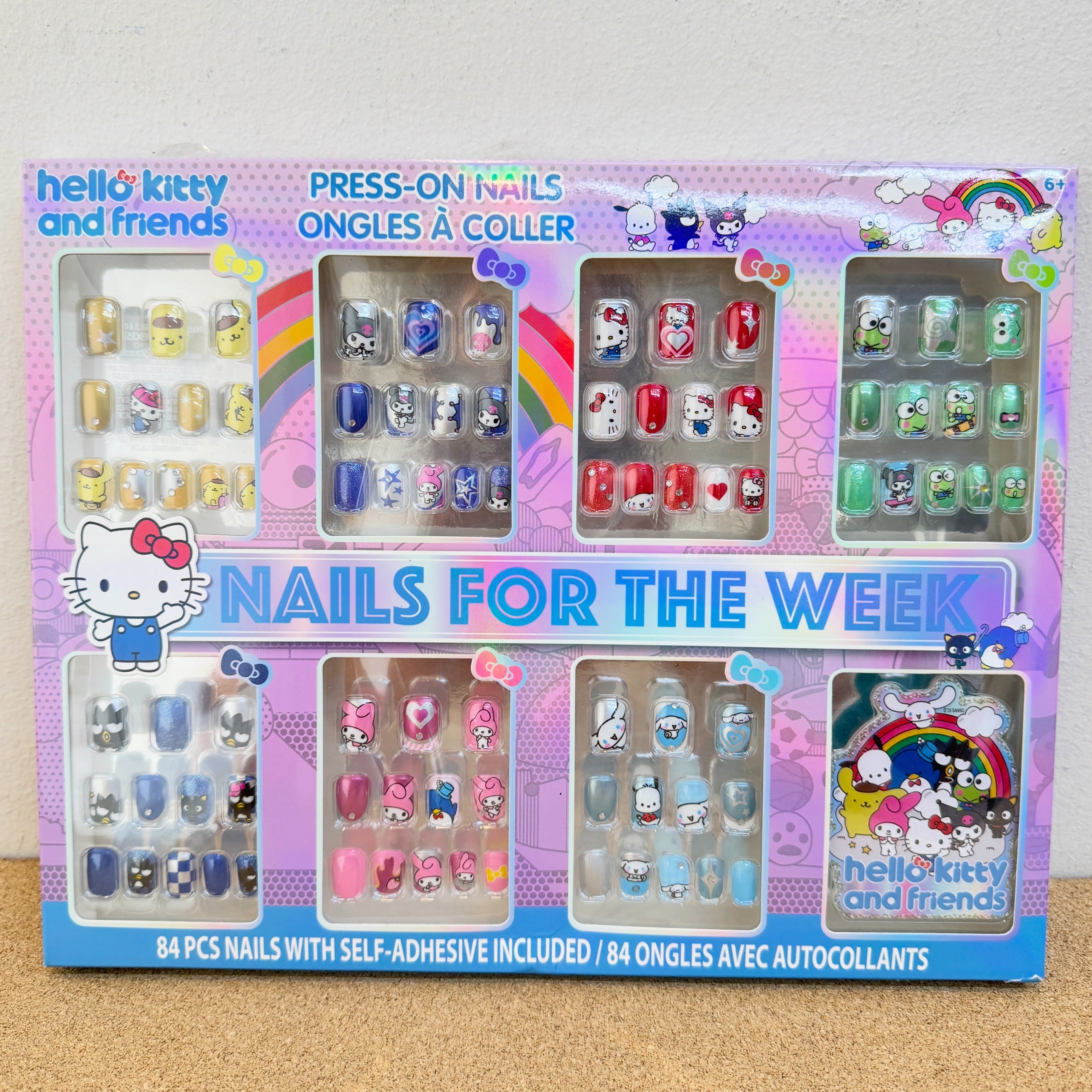 Hello Kitty and Friends 84Pcs Glitter-Glamup & Metallic Press On Nail Set