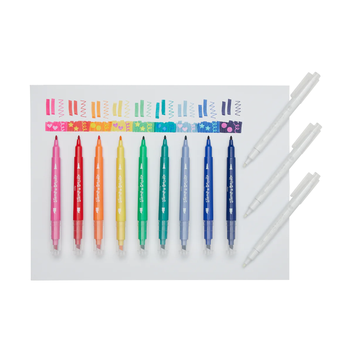 Ooly Stamp-A-Doodle Double Ended Markers Set of 12