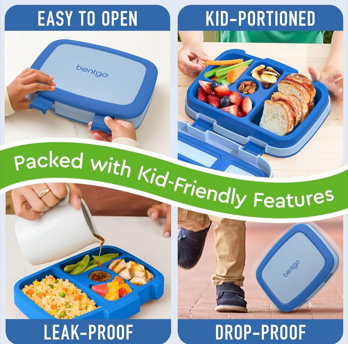Bentgo Kids Lunch Box- Blue