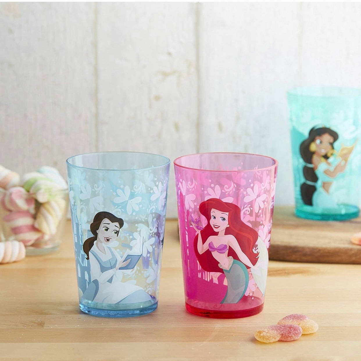 Zak Design Disney Princess Plastic Cups Set 4Pk 14.5Oz