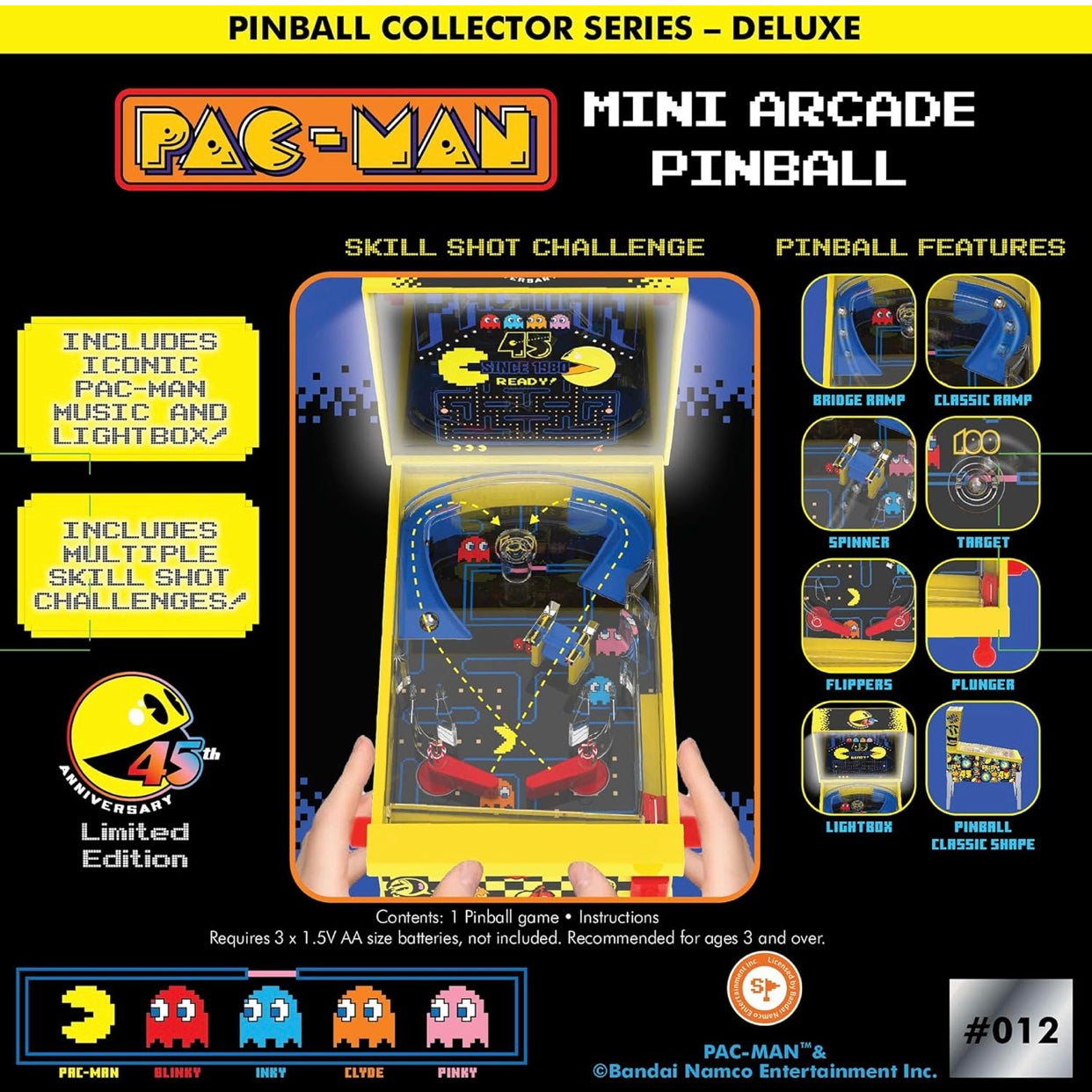Pac-Man Mini Arcade Pinball Collector 45th Anniversary Edition