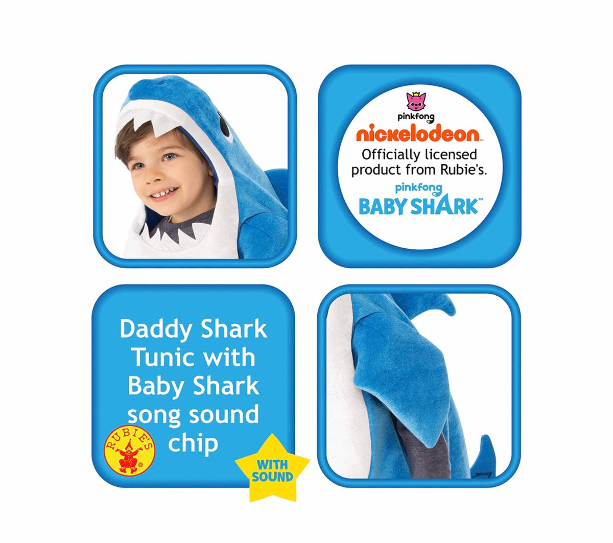 Rubie's Unisex-Child Daddy Shark Costume With Sound Chip - Infant 6-12 Months