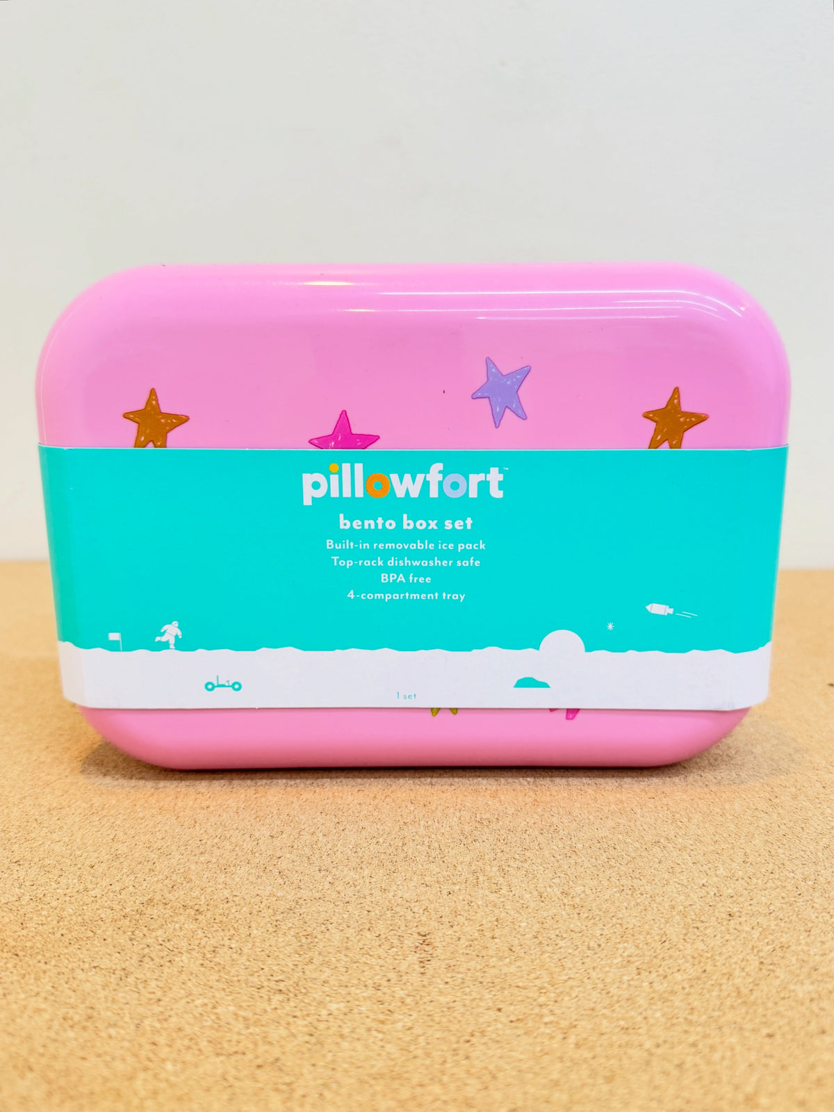 Pillowfort Bento Box 26Fl oz Food Storage - Pink