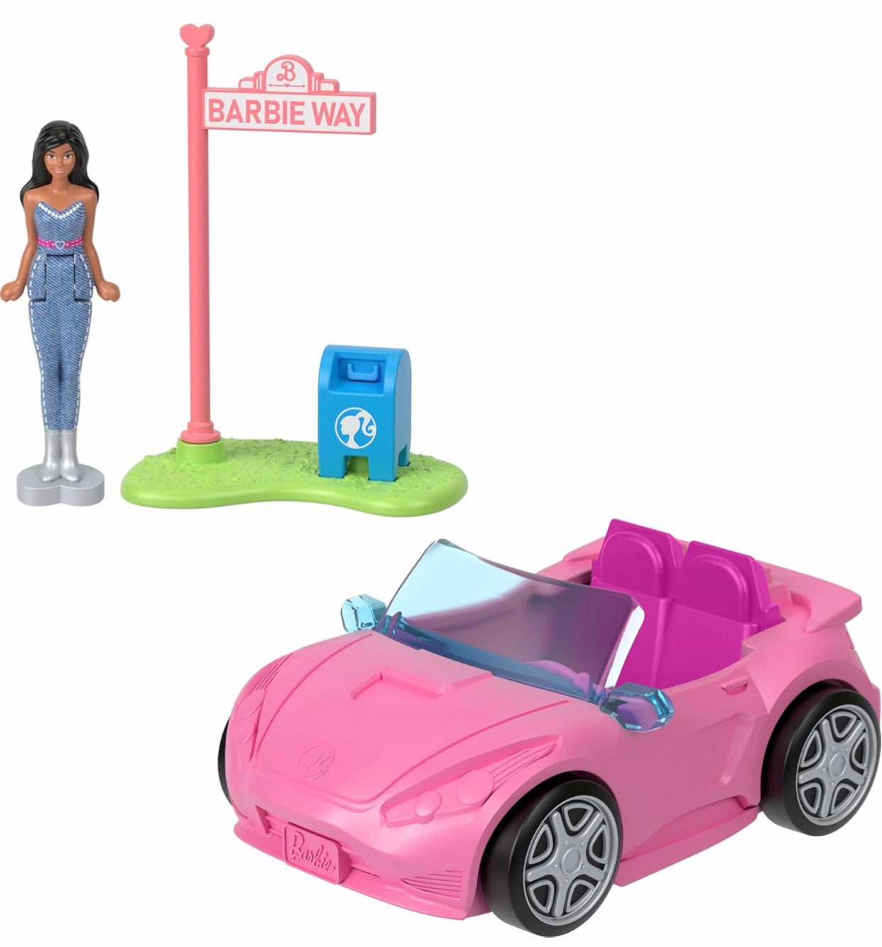 Barbie Mini Barbieland 4Pack Doll & Toy Vehicle Set