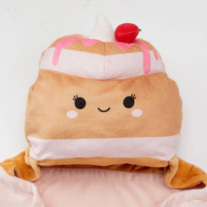 Squishmallows Kids Hooded Blanket Strawberry Pancake