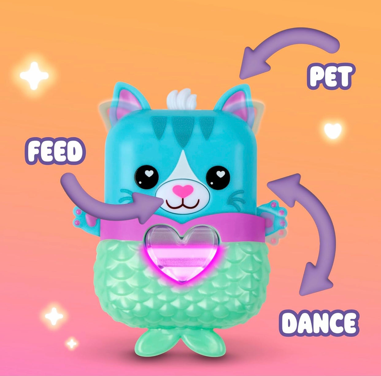 Nano-Mals Pawtricia the Blue Kitty Interactive Fidget Toy