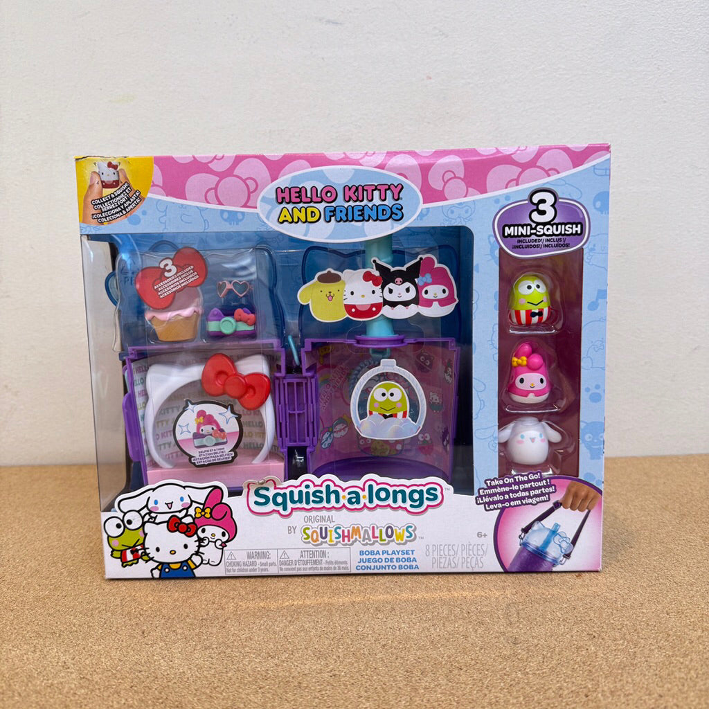 Squish-A-Longs Hello Kitty and Friends Boba Playset