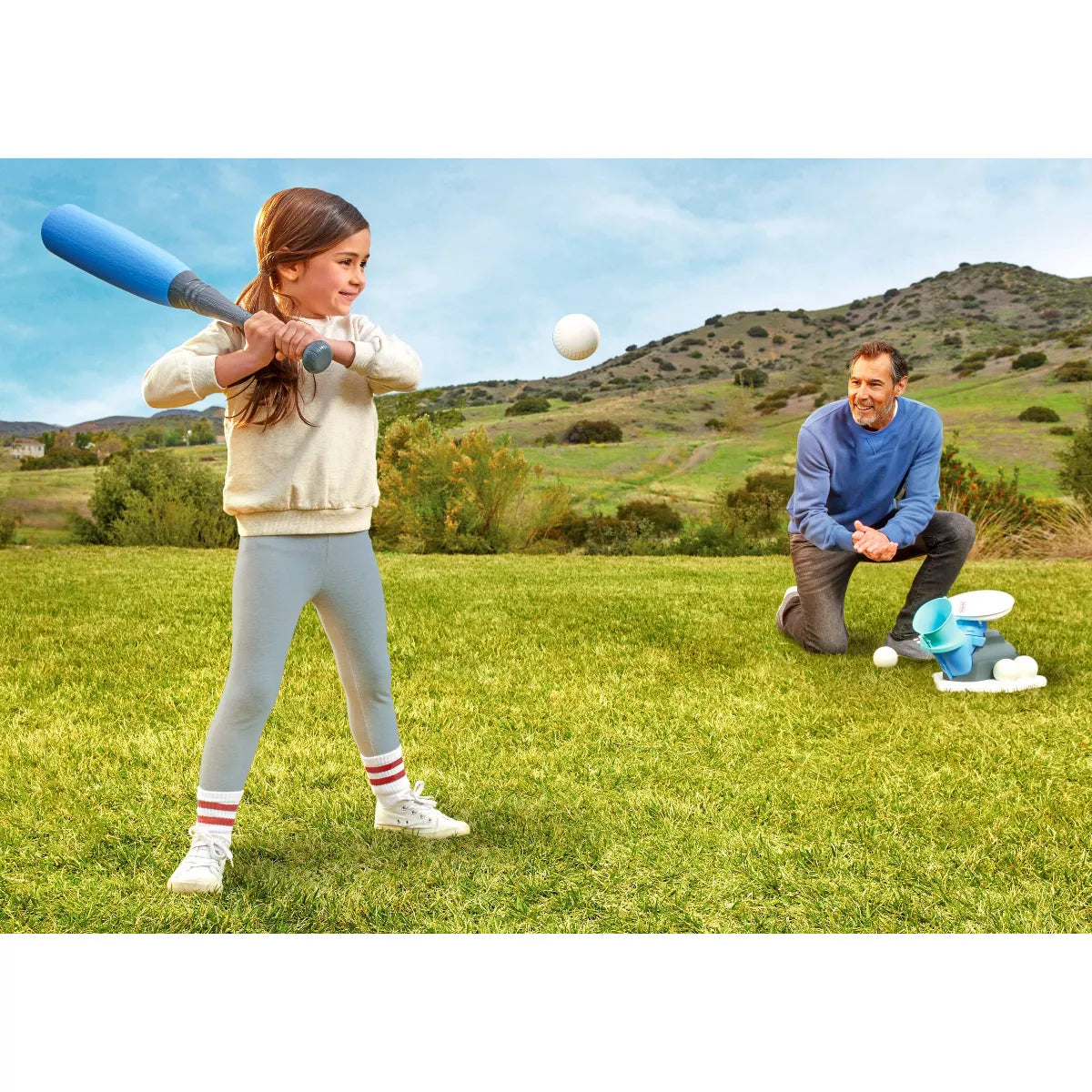 Little Tikes 2-in-1 Pop N’ Pitch Trainer Toy Baseball Set