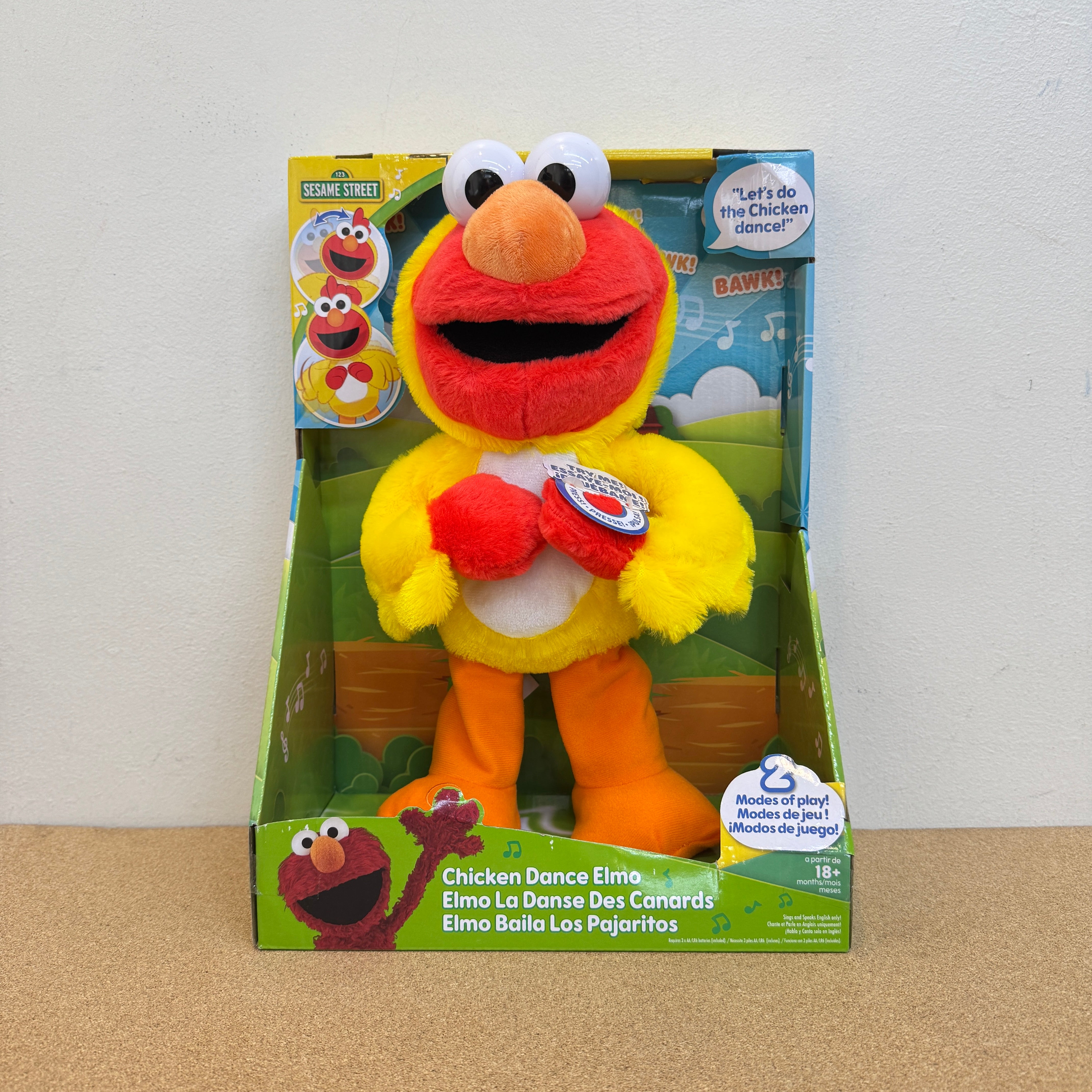 Sesame Street Chicken Dance Elmo Plush 13”