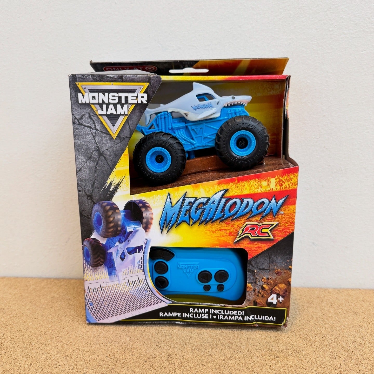 Monster Jam Megaldon Remote Control Monster Truck with Ramp 1:64 Scale