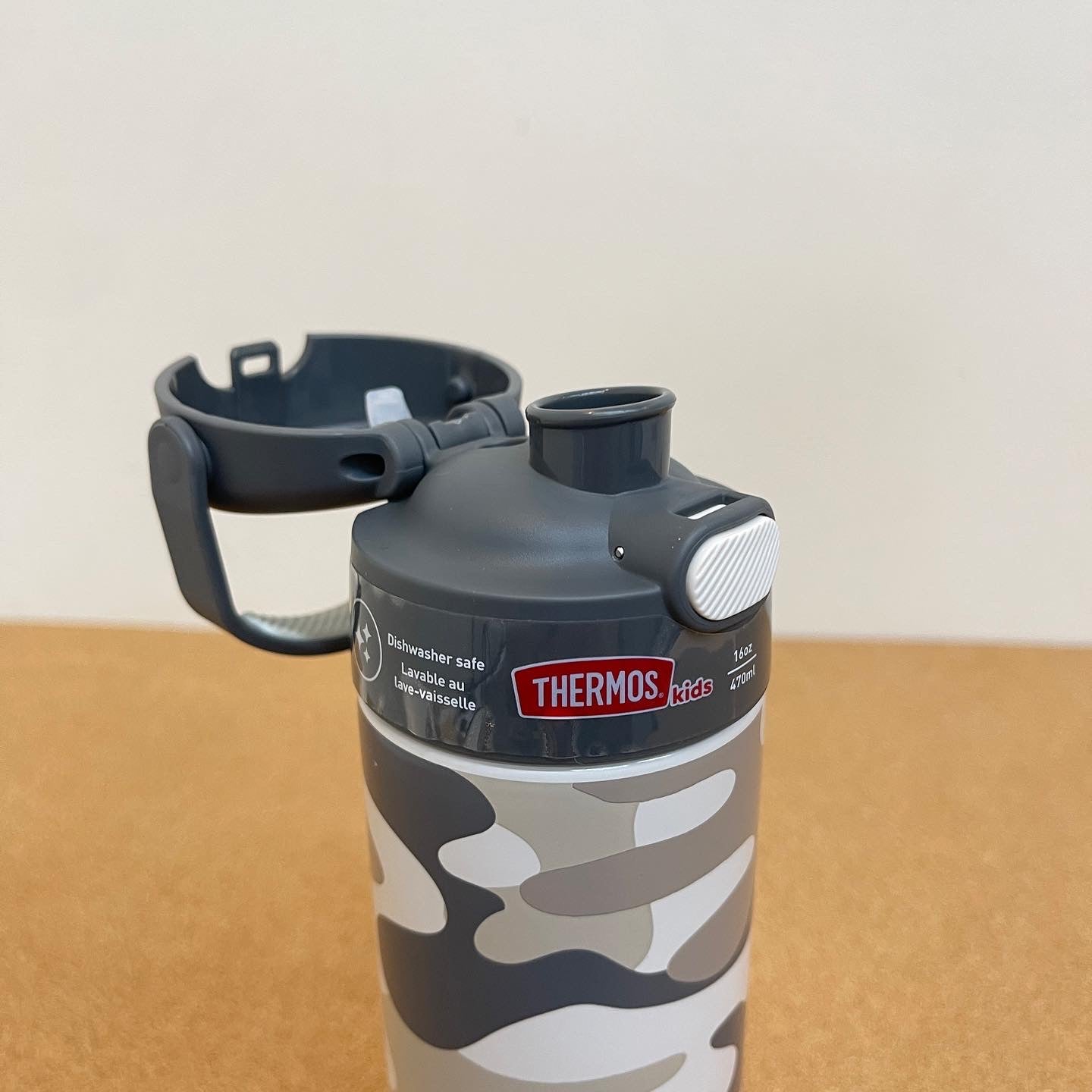 Thermos 16oz Funtainer Water Bottle Spout- Cammo Gray