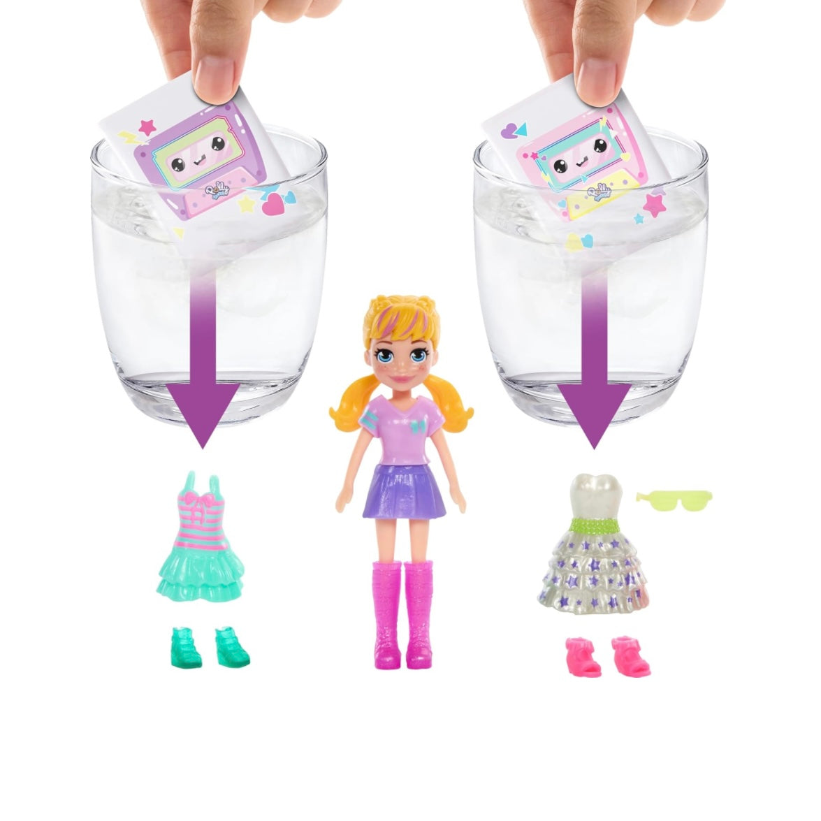 Polly Pocket Doll & Playset Disco Dance Fashion Reveal