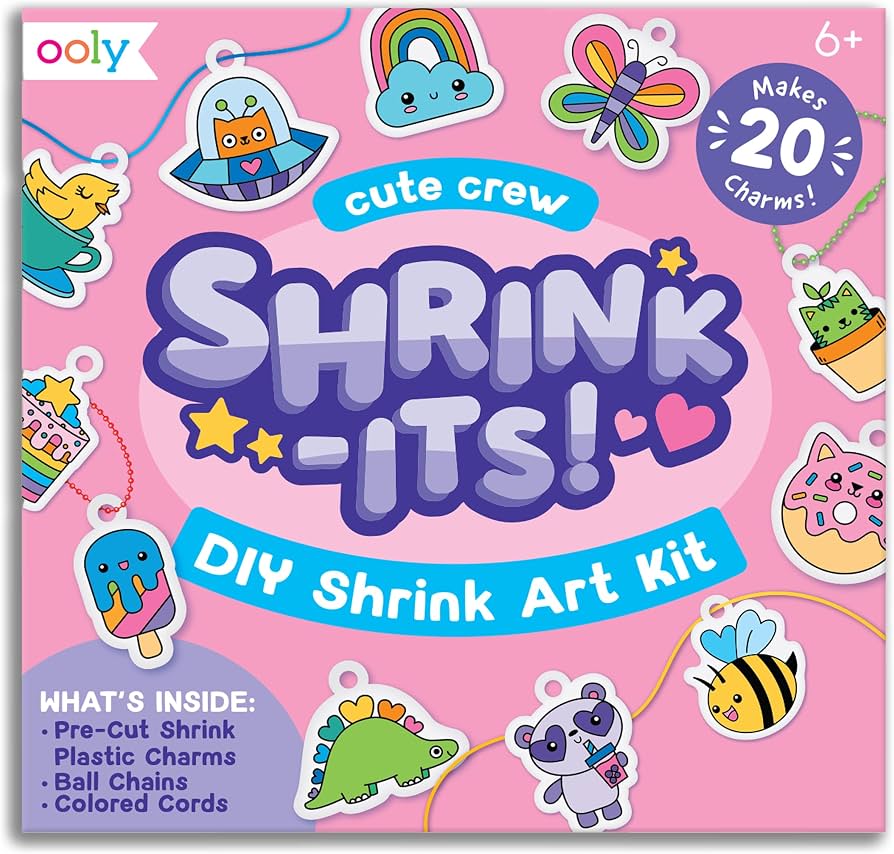 Ooly DIY Shrink Art Charms Kit - Cute Crew