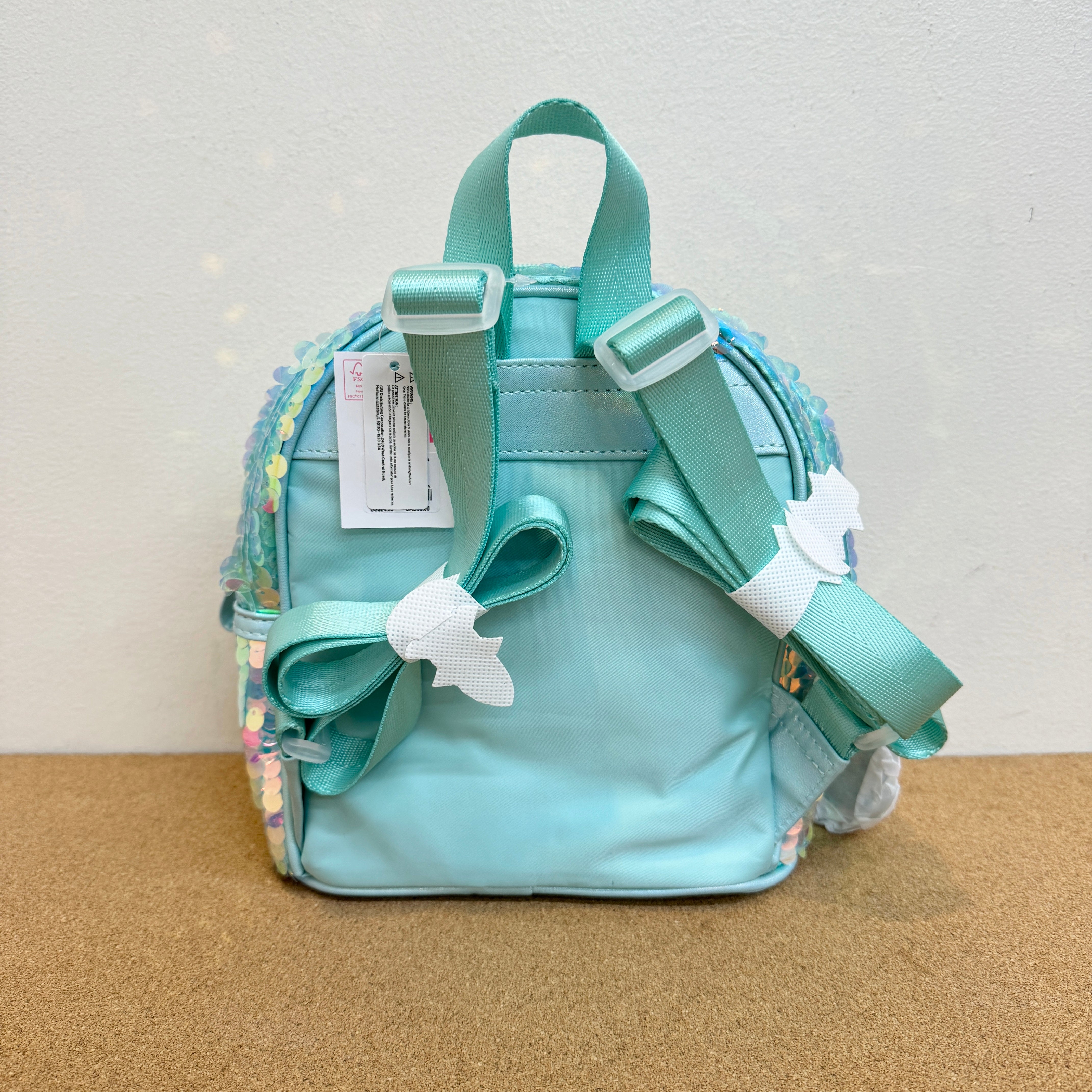 claires holographic diamond mini backpack Starlight, vegan leather multi-pocket Stardust link top handle Claire's Club Mermaid Sequin Backpack