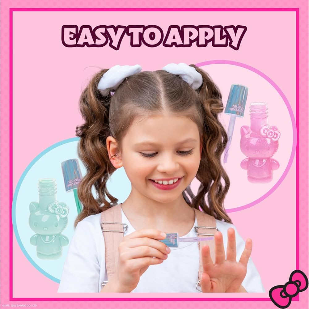 Hello Kitty Nail Polish and Lip Gloss Make Up Set