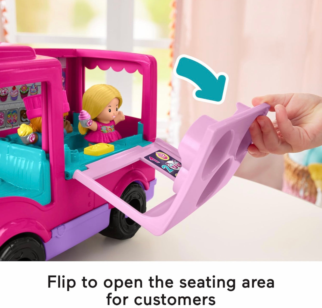 Fisher Price Little People Barbie Cupcake Truck Playset