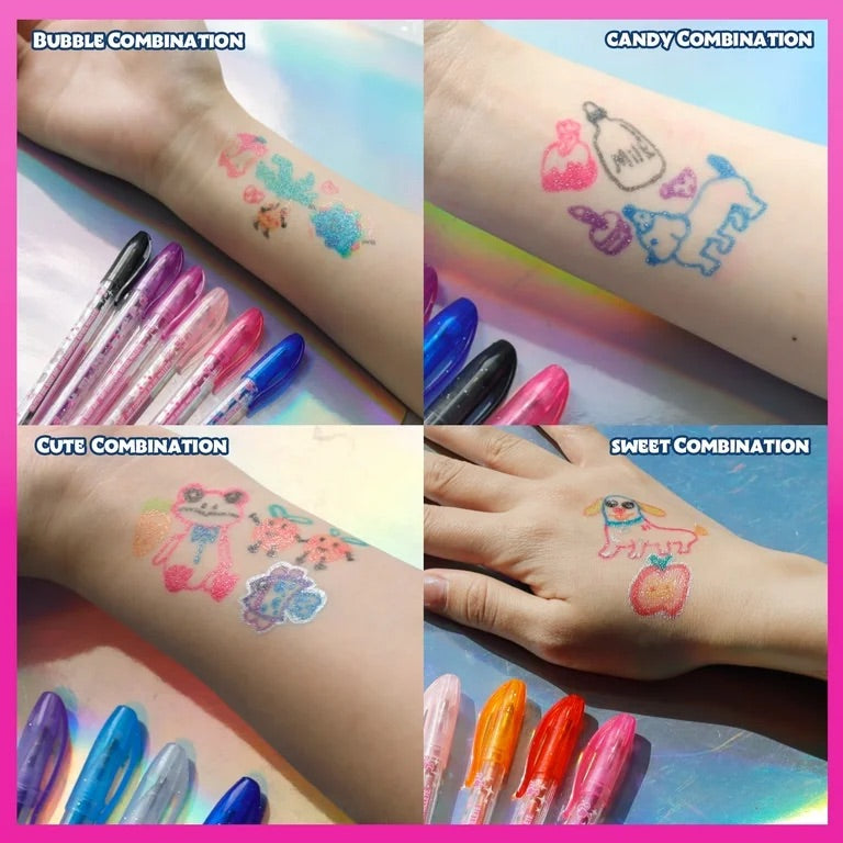 Townley Girl Barbie Glitter Pen Body Art Set