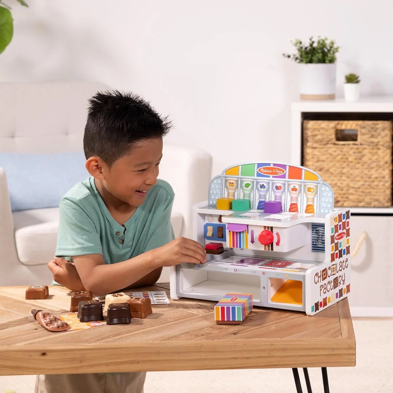 Melissa & Doug Wooden Chocolate Factory Playset