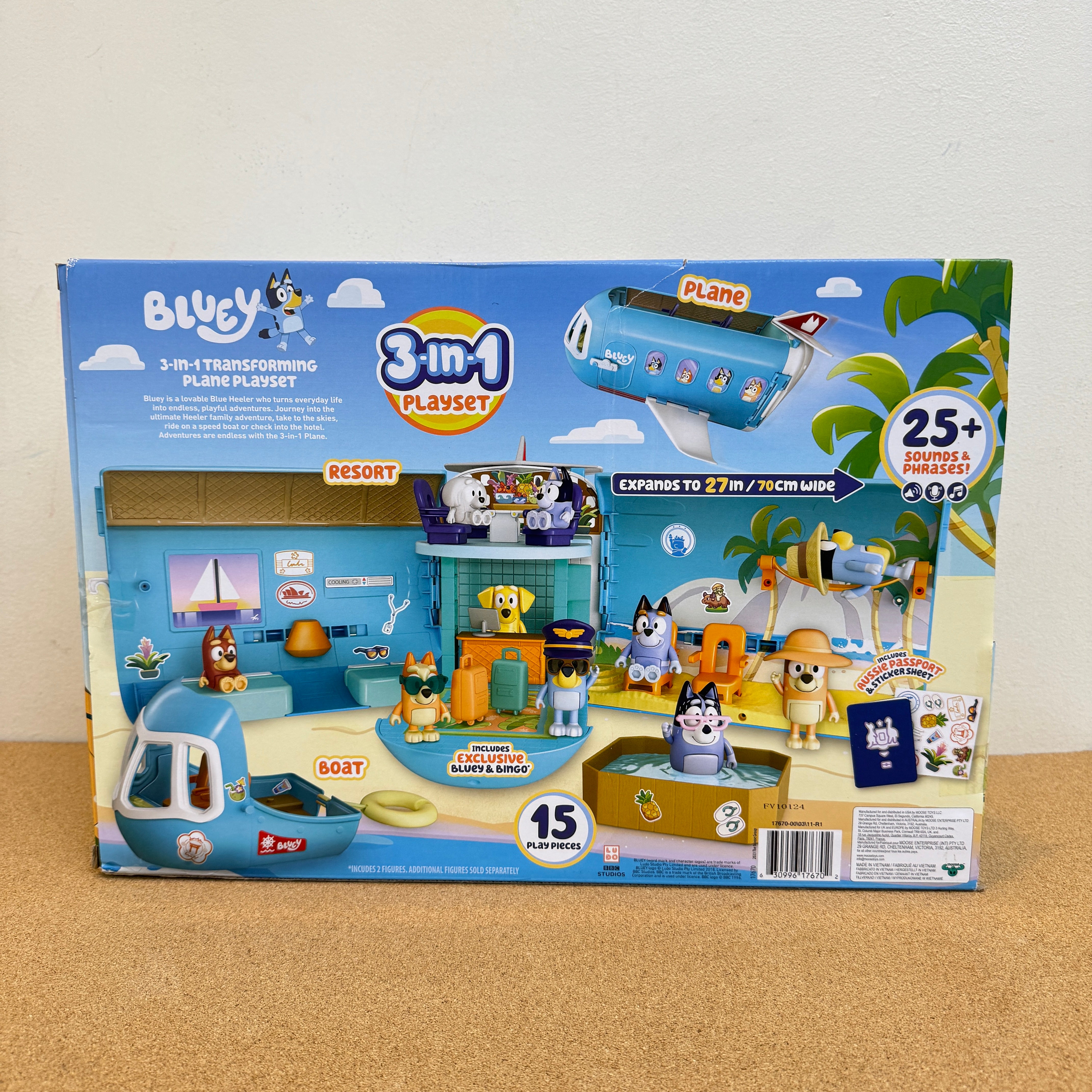 Bluey 3-in-1 Transforming Airplane Playset Kidstationph