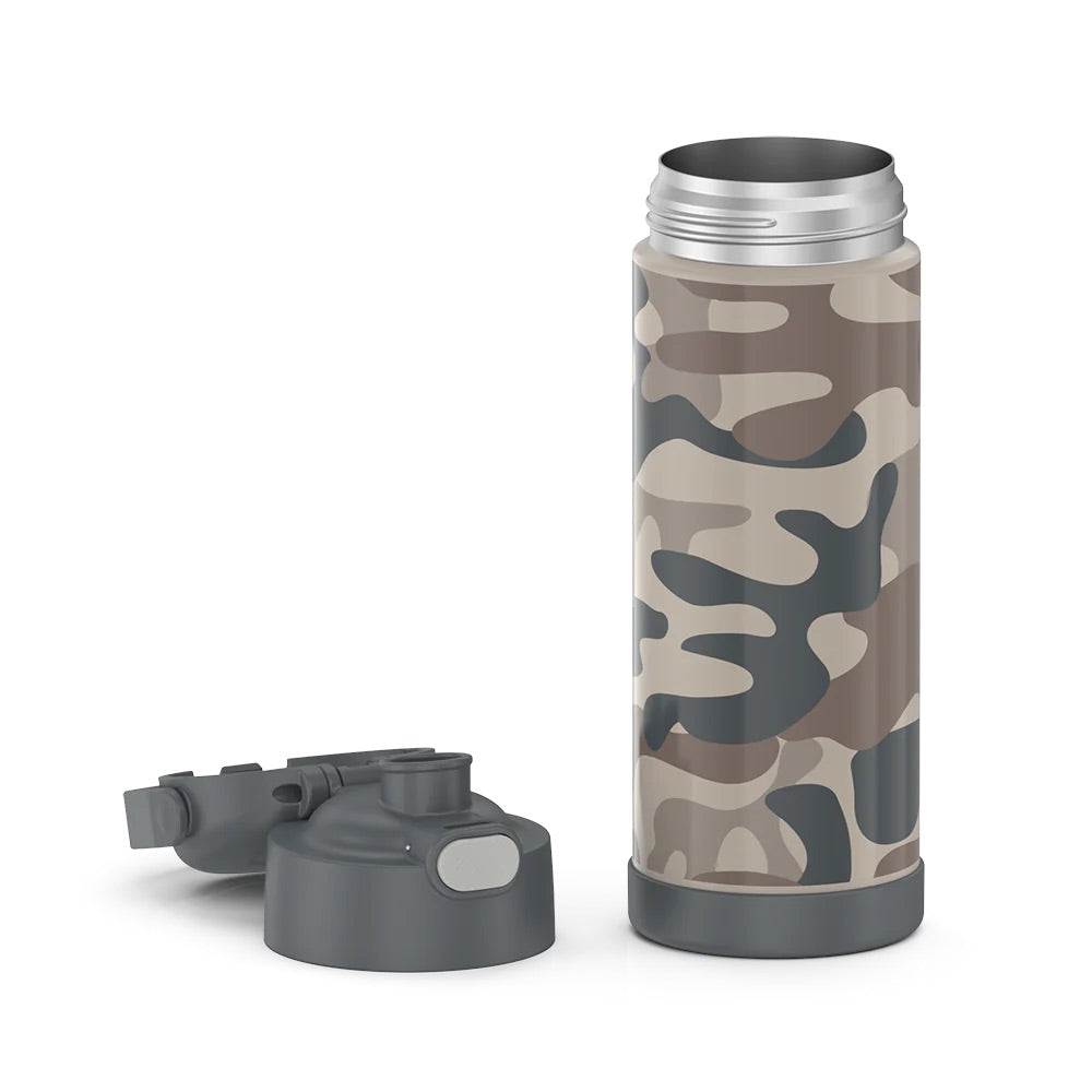 Thermos 16oz Funtainer Water Bottle Spout- Cammo Gray