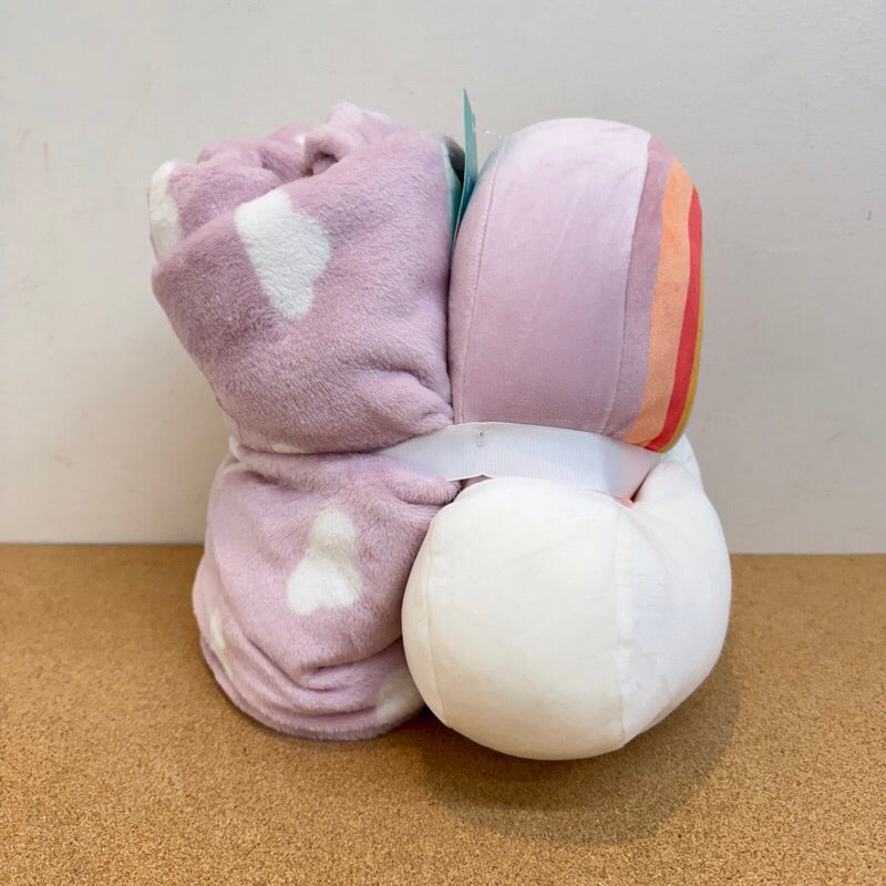 Pillowfort Kids Rainbow Buddy Pillow and Blanket Set 50x60Inch