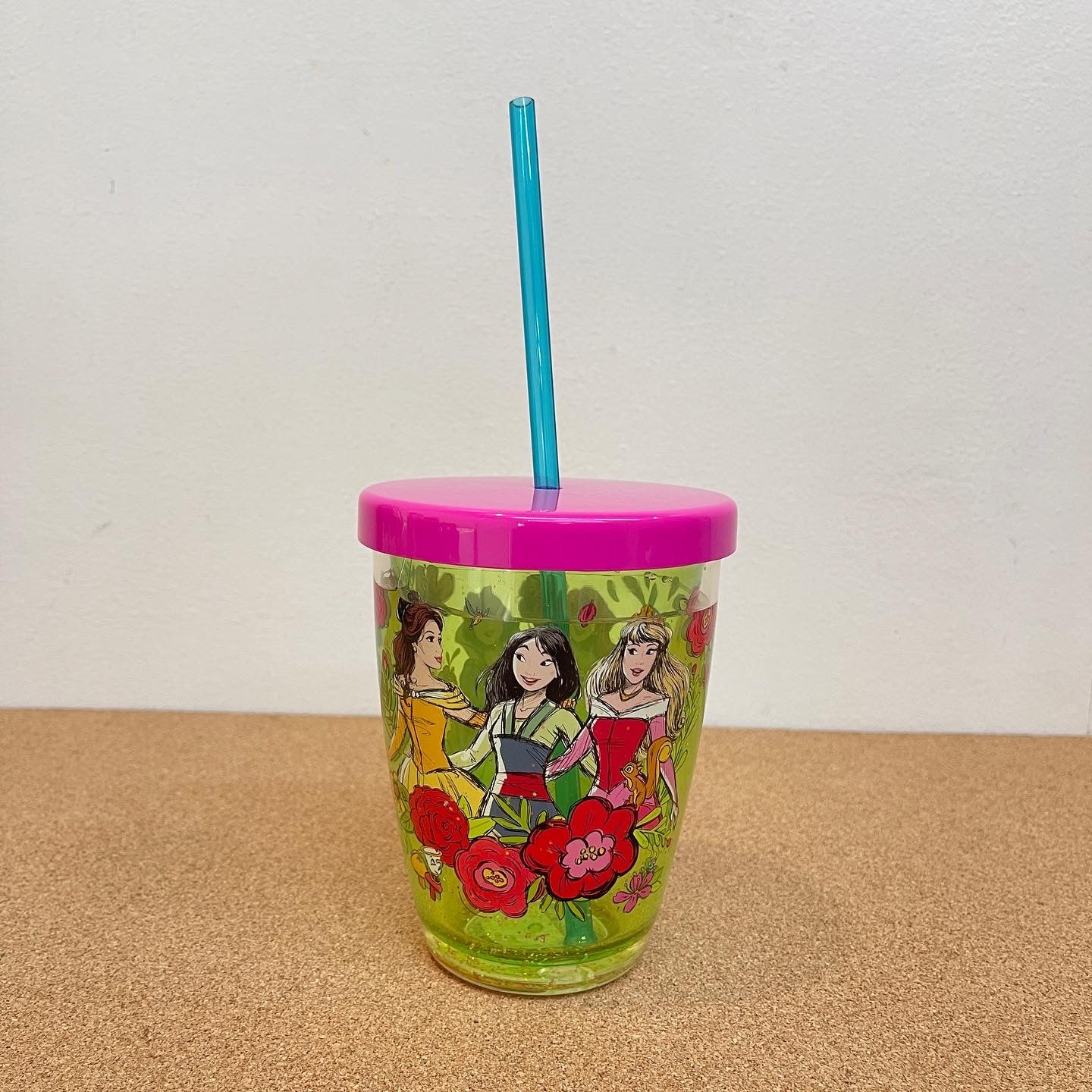 Disney Princess Tumbler with straw for kids