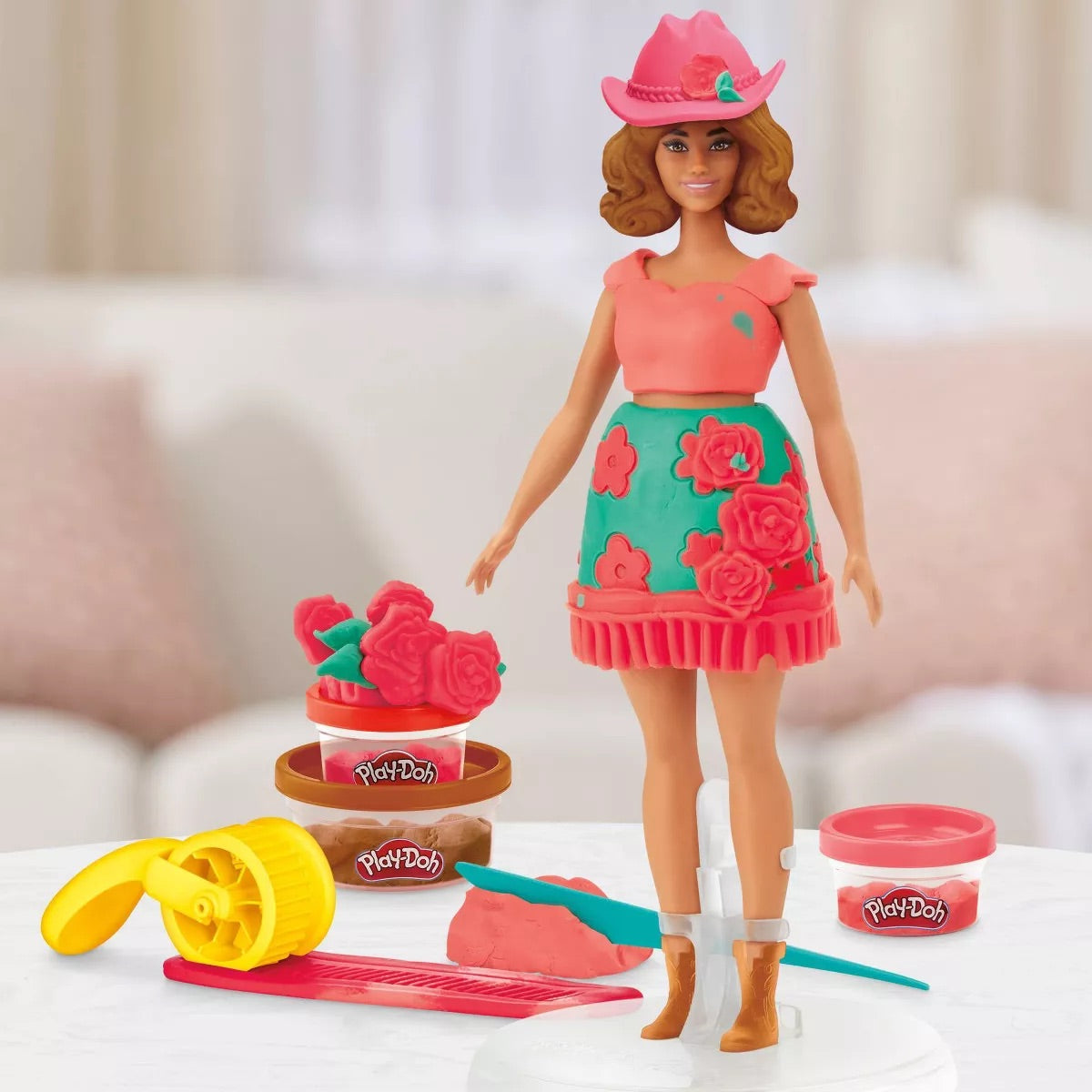 Play Doh Barbie Florals and Fringe Designer Doll Set