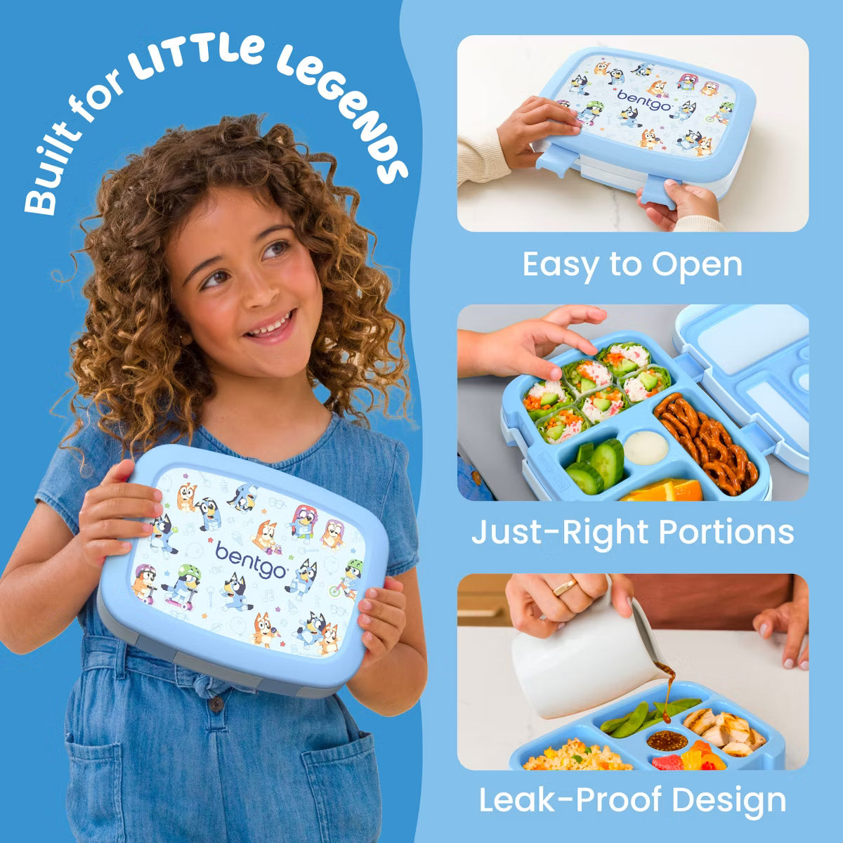 Bentgo Bluey Durable & Leak-Proof Lunchbox - Bluey & Bingo Play Day