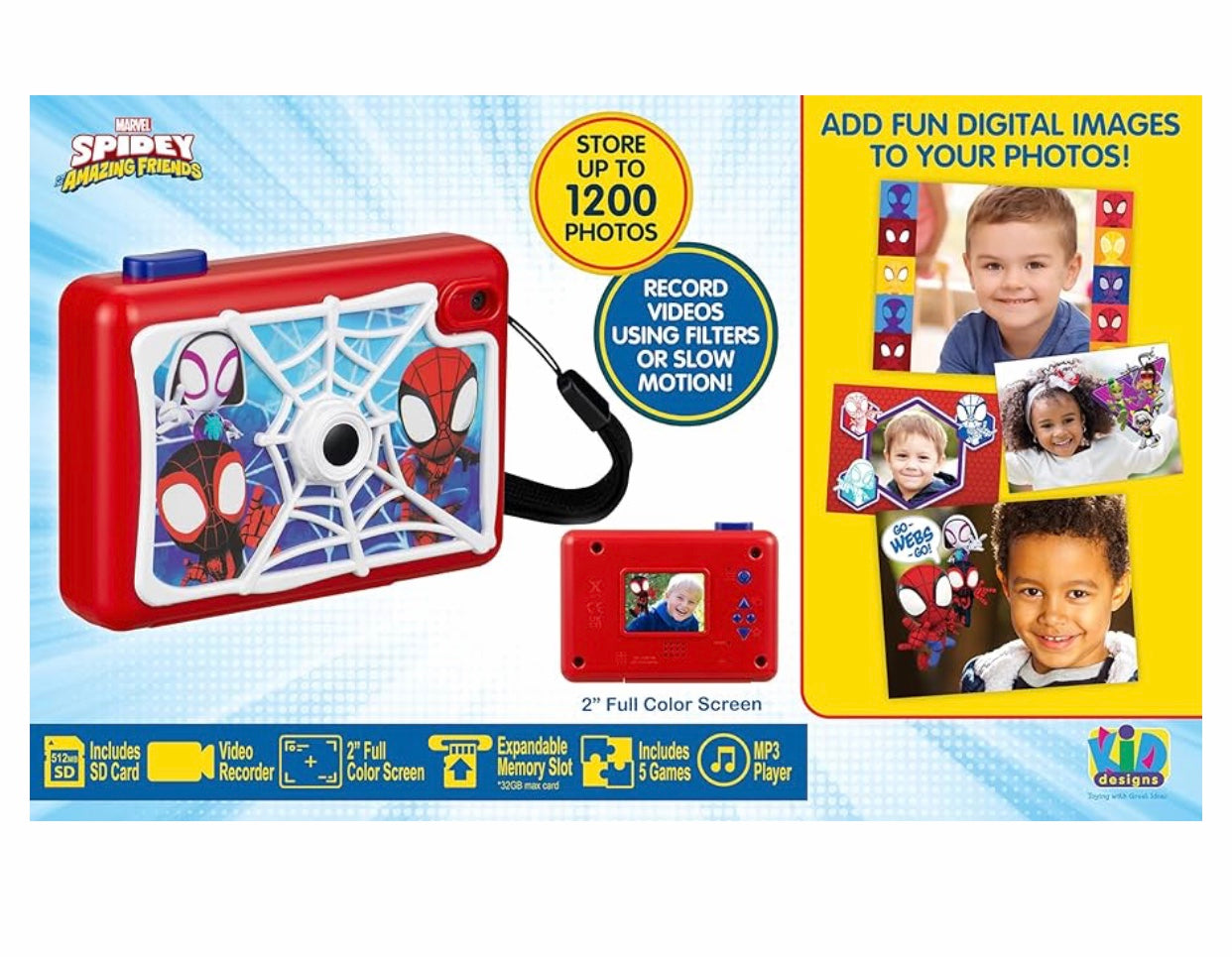 Ekids Spidey and His Amazing Friends Kids Digital Camera Toy