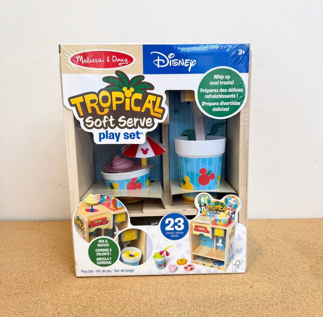 Melissa & Doug Disney Tropical Soft Serve Ice Cream Wooden Playset