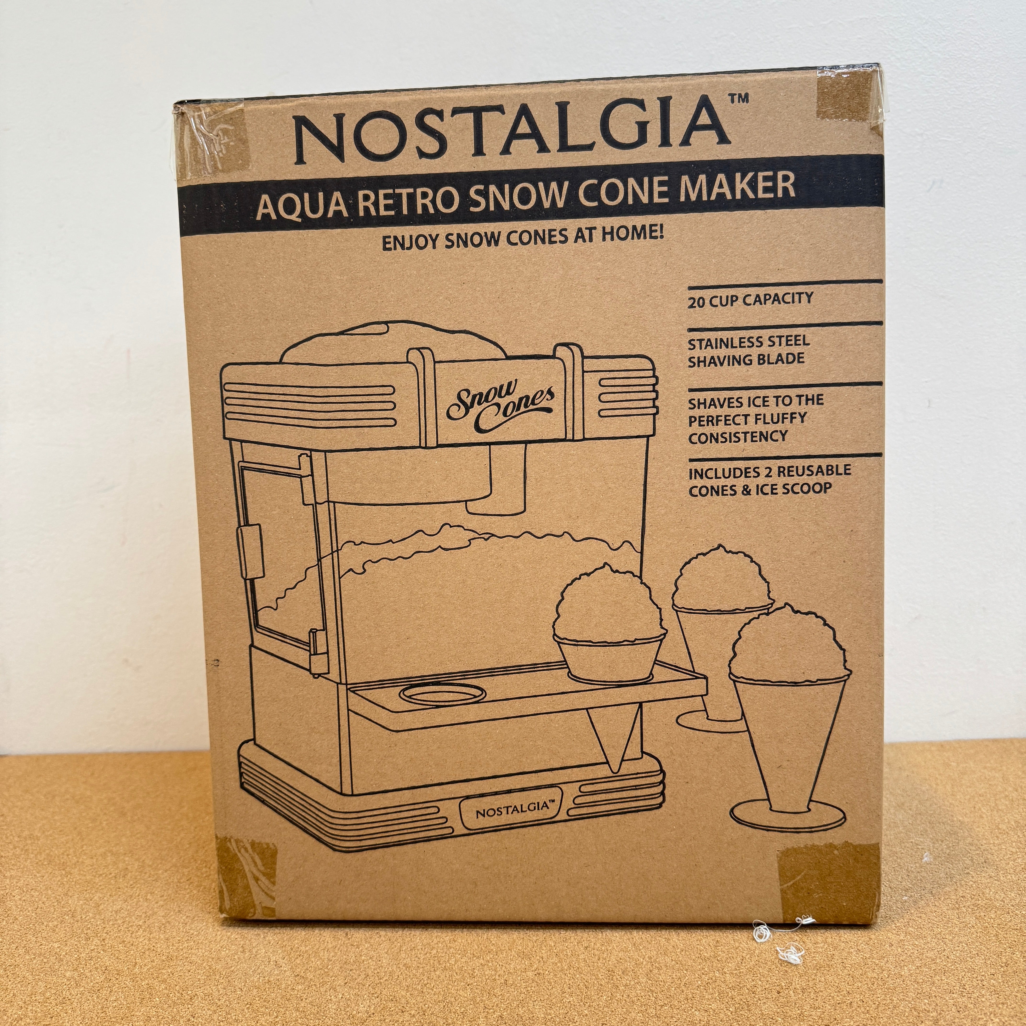 Nostalgia Snow Cone Shaved Ice Machine Retro Tabletop