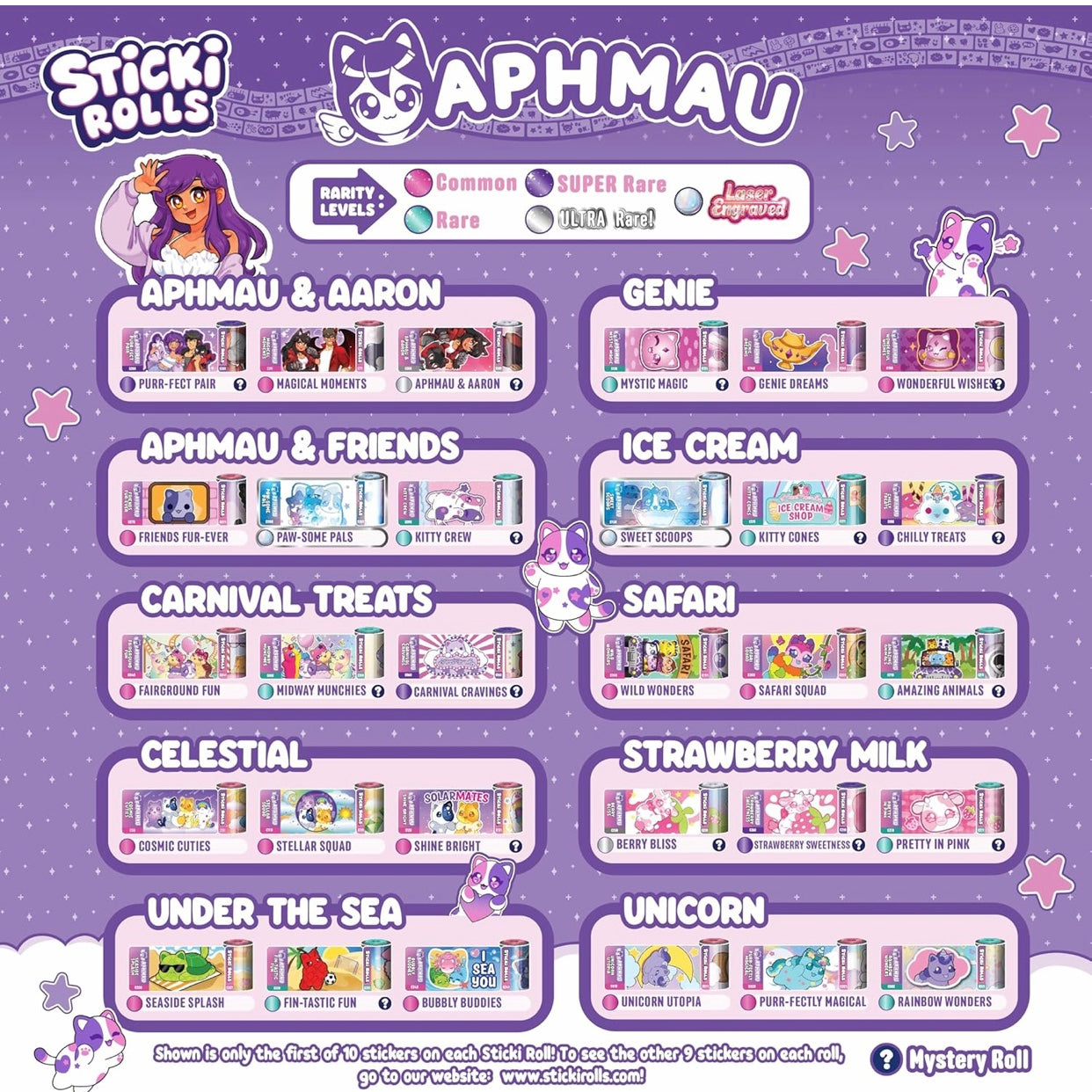 Sticki Rolls x Aphmau Toy Pendant & Bracelet Set