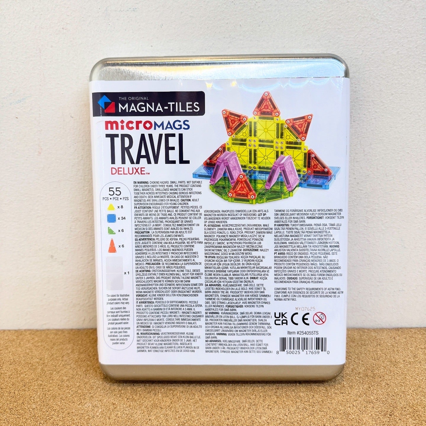 Magna-Tiles MicroMags Travel Deluxe 55Pieces Magnetic Construction Set